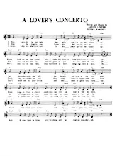 télécharger la partition d'accordéon A lover's concerto (Interprètes : The Supremes) (Boléro) au format PDF