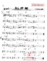 télécharger la partition d'accordéon All of me (Jazz Swing) au format PDF
