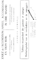 descargar la partitura para acordeón Jouer de l'Accordéon en trois mois : Tableau récapitulatif des gammes et arpèges en formato PDF