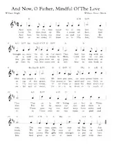 scarica la spartito per fisarmonica And now O father Mindful of the love (Hymne) in formato PDF