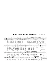 télécharger la partition d'accordéon Everybody loves somebody (Chant : Dean Martin) (Slow Rock) au format PDF