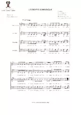 scarica la spartito per fisarmonica Les boîtes à musique (Chantée par Les Frères Jacques) (Harmonisation pour 4 voix de Pierre Robin (Tango) in formato PDF
