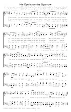 download the accordion score His eye is on the sparrow (Gospel) in PDF format