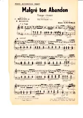 descargar la partitura para acordeón Malgré ton abandon (Tango Chanté) en formato PDF