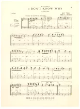 scarica la spartito per fisarmonica I don't know why (I just do) (Chant : Annette Hanshaw) (Slow Fox-Trot) in formato PDF