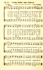 descargar la partitura para acordeón I know whom I have believed (Hymne) en formato PDF