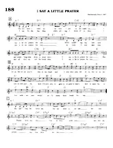 scarica la spartito per fisarmonica I say a little prayer (Chant : Aretha Franklin) (Boléro) in formato PDF