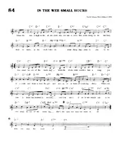 scarica la spartito per fisarmonica In the wee small hours (Chant : Frank Sinatra) (Slow) in formato PDF