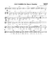 télécharger la partition d'accordéon Jazz samba (So Danco samba) au format PDF