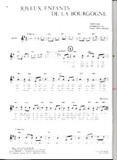 télécharger la partition d'accordéon Joyeux enfants de la Bourgogne (Chant Traditionnel) au format PDF