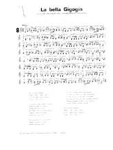 descargar la partitura para acordeón La Bella Gigogin (Chant : Gigliola Cinquetti (Marche) en formato PDF