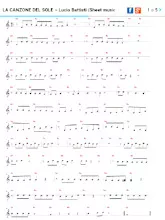 télécharger la partition d'accordéon La canzone del sole (Slow) (Relevé) au format PDF