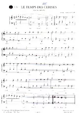 télécharger la partition d'accordéon Le temps des cerises (Arrangement : Manu Maugain) (Valse Lente) au format PDF