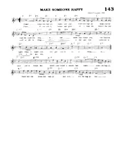 scarica la spartito per fisarmonica Make someone happy (Chant : Walter Willison) (Slow) in formato PDF
