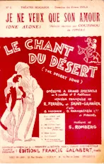 télécharger la partition d'accordéon Je ne veux que son amour (One alone) (L'ombre rouge) (De l’Opérette : Le chant du désert) (Chant : Couzinou) au format PDF