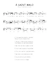 scarica la spartito per fisarmonica A saint-Malo in formato PDF