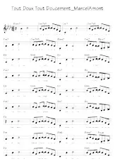 télécharger la partition d'accordéon Tout doux tout doucement (Chant : Marcel Amont) (Relevé) au format PDF