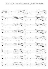 download the accordion score Tout doux tout doucement (Chant : Marcel Amont) (Relevé) in PDF format