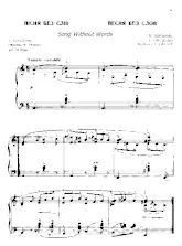 télécharger la partition d'accordéon Song Without Words / Chant Sans Paroles / (Arrangement : M Rizel) (Bayan) au format PDF