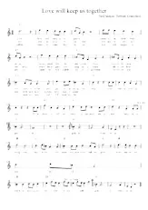 descargar la partitura para acordeón Love will keep us togehter en formato PDF