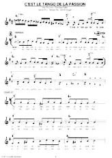 download the accordion score C'est le tango de la passion in PDF format