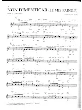 descargar la partitura para acordeón Non dimenticar (Le mie parole) (Slow) en formato PDF