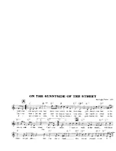 télécharger la partition d'accordéon On the sunnyside of the street au format PDF