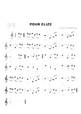 télécharger la partition d'accordéon Pour Elize (Für Elise) (Valse lente) au format PDF