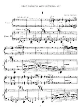 scarica la spartito per fisarmonica Piano Concerto with Orchestra In F (Concerto pour piano avec orchestre en fa majeur) in formato PDF