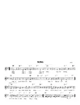 télécharger la partition d'accordéon Sing (Interprètes : The Carpenters) (Boléro) au format PDF