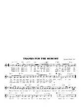 descargar la partitura para acordeón Thanks for the memory (Chant : Dorothy Lamour) (Slow Fox-Trot) en formato PDF