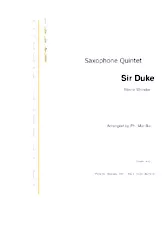 télécharger la partition d'accordéon Saxophone Quintet Sir Duke / Stewie Wonder (Parts for Soprano /Alto 1 / Alto 2 / Tenor Baritone) (Arrangement : Phillippe Marillia) au format PDF