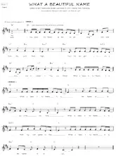 scarica la spartito per fisarmonica What a beautiful name (Interprètes : Hillsong) (Slow) in formato PDF