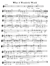 télécharger la partition d'accordéon What a wonderful world (Louis Armstrong) (Slow Rock) au format PDF
