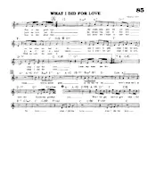 scarica la spartito per fisarmonica What I did for love (Chant : Marcia Hines) (Slow) in formato PDF