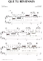 descargar la partitura para acordeón Que tu reviennes (Chant : Patrick Fiori) en formato PDF