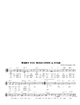 scarica la spartito per fisarmonica When you wish upon a star (Du Film : Pinocchio) (Chant : Cliff Edwards) (Slow) in formato PDF