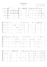 scarica la spartito per fisarmonica Yesterday The Beatles / Pour Quintet de Brass (Arranged by Roy J Burkard) (Parties Cuivres) in formato PDF