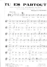 descargar la partitura para acordeón Tu es partout (Du Film : Montmartre sur Seine) (Chant : Edith Piaf) (Valse Chantée) en formato PDF