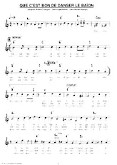 descargar la partitura para acordeón Que c'est bon de danser le baïon en formato PDF