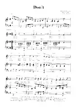 descargar la partitura para acordeón Don't (Chant : Elvis Presley) (Slow) en formato PDF