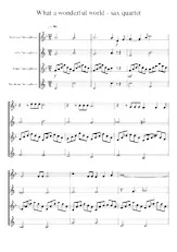 download the accordion score What A Wonderful World (Saxophone Quartet) (Parties Cuivres) in PDF format
