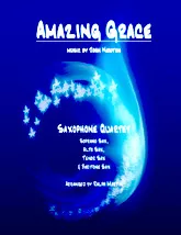 download the accordion score Amazing Grace (Arrangement : Ralph Martin) (Saxophone Quartet) (Parties Cuivres) in PDF format