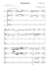 download the accordion score Manhattan (Arrangement by Ian Stewart) (Saxophone Quartet) (Parties Cuivres) in PDF format