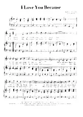 télécharger la partition d'accordéon I love you because (Chant : Elvis Presley) (Slow) au format PDF