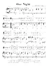 télécharger la partition d'accordéon One night (Chant : Elvis Presley) (Slow Rock) au format PDF