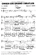 scarica la spartito per fisarmonica Chiedi chi erano i Beatles (Chant : Lucio Dalla & Gianni Morando) (Slow) in formato PDF