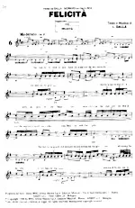 télécharger la partition d'accordéon Felicità (Chant : Lucio Dalla & Gianni Morandi) (Slow) au format PDF