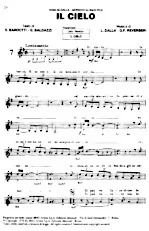 descargar la partitura para acordeón Il cielo (Chant : Lucio Dalla & Gianni Morandi) (Slow) en formato PDF