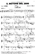 télécharger la partition d'accordéon Il motore del 2000 (Chant : Lucio Dalla & Gianni Morandi) (Slow) au format PDF
